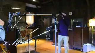 Bob Schmiedl in the Studio recording his song 2,000 Years