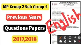 ENGLISH 2018 VYAPAM GROUP 2 SUBGROUP4 | PREVIOUS YEAR PAPER SOLUTION EXPLAINED IN DETAIL 2020