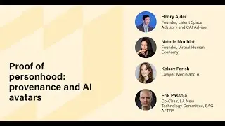 Proof of personhood: provenance and AI avatars