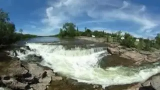 360 video - Fourth Chute Falls - Bonnechere River, Eganville, ON, Canada.