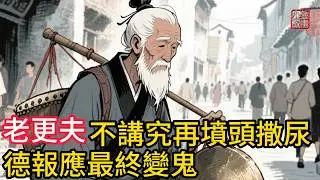 老漢墳頭撒尿！算命道士說打更老漢夜晚要撞鬼！還留下讖語，老漢不信邪，發現不對時自己已變鬼！冤魂厲鬼索命，全因他對死人的褻瀆！#民間故事 #因果報應  #恐怖故事 #善惡有報 #睡前故事 #講故事