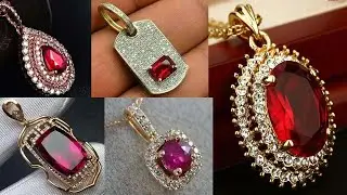 Stylish and Stunning 22K Gold and Ruby Pendant Designs | New Ruby Jewellery Collection 2022.
