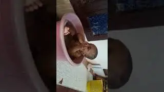 Baby Diyan bathing