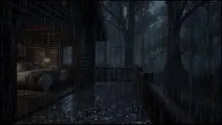 Cozy Cabin in the Woods with Gentle Rain 🌲 | Deep Sleep & Relaxation