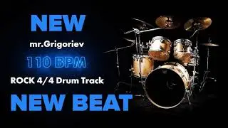 110 BPM | NEW ROCK 4/4 Drum Track - Metronome //  Drum Beat