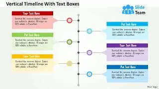 Vertical Timeline With Text Boxes Flat Powerpoint Design