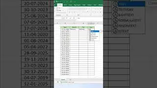 Date Format in ms excel 😃|| #youtube #youtubeshorts #shorts #short #shortvideo #viral #excel