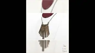 Handmade Studio Copper & Brass Fan Pendant Necklace on Chain 31 in Unique
