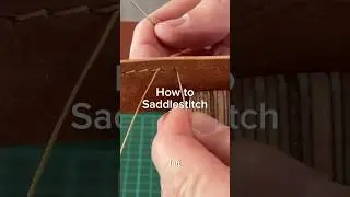 Tutorial - how to Saddlestitch Part 2 #howto #saddlestitch #diy #leather #asmr