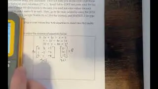 Lesson 10.5 Example #1B Solving Systems of 3X3 Equations Using Inverse Matrices