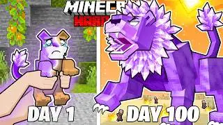 I Survived 100 Days as an AMETHYST LION in HARDCORE Minecraft