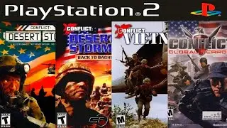Coleção CONFLICT PS2: Jogos de Guerra Clássicos Para Reviver!