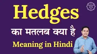 Hedges meaning in Hindi | Hedges ka matlab kya hota hai | Spoken English
