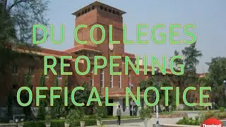 Du colleges reopen offical notice | students protest for reopening of colleges | ist semester obe