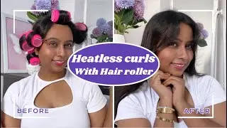 How to Curl Hair with Rollers | Heatless & Effortless  #heatlesscurls #hairrollers #blowouthair 