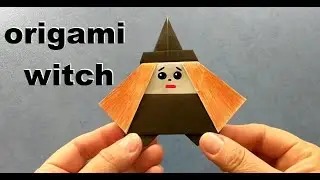 Origami paper witch | Halloween craft