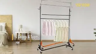 VEVOR Industrial Grade Z Base Garment Rack | Height Adjustable✅