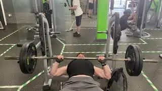 100kg/220lbs bench press 9 reps @83kg