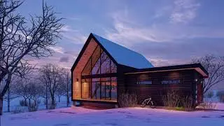 Modern Log Home Project with European Design Influences