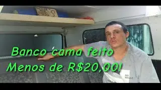 VOLKSCAMPING - Banco cama na kombi home, Bem simples de fazer e barato.