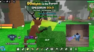 99 Nights in the Forest SPEEDRUN SOLO Hard Mode - Full Gameplay | Roblox
