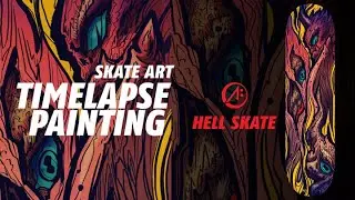 Skate Art - HellSkate (original artwork) TIMELAPSE