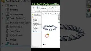 Solidworks sweep with twist #sweep #solidworkstutorial