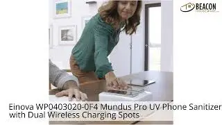 Einova WP0403020-0F4 Mundus Pro UV Phone Sanitizer with Dual Wireless Charging Spots
