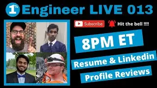 1% Engineer LIVE 013 | Engineering Resume & Linkedin profile reviews