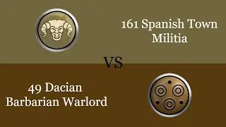 Rome Total War | [Spain] Town Militia vs [Dacia] Barbarian Warlord