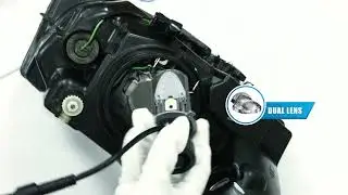 30 seconds! Learn how to install H4 Mini Led Projector Lens. #prilight #prilightledheadlight