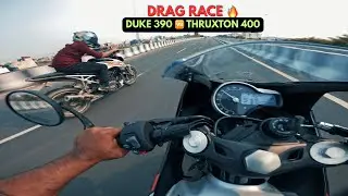 2025 Triumph Thruxton 400 vs Duke 390 (BS4) | Drag Race till Top End🔥