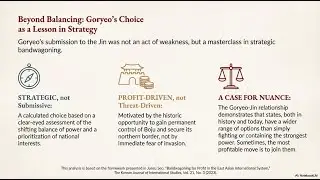 [International Relations] Bandwagoning for Profit - 12th Century East Asia and Goryeo's Choice