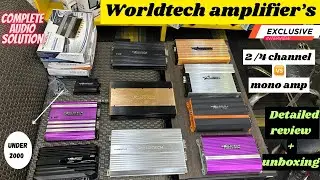 Worldtech amplifier unboxing & review ! 2 channel amplifier ! 4 channel amplifier! Class D ! Mono