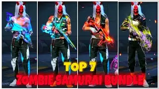 TOP 7 DRESS COMBINATIONS 💞 WITH ZOMBIE SAMURAI BUNDLE 👹 || AYUSH GAMING YT ||