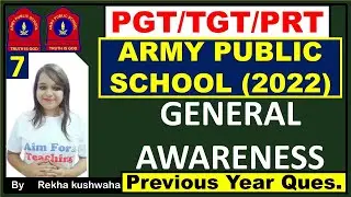 APS-2022 Gk Imp. MCQ | General Awareness | Previous Year Questions | Aim for Teaching | Class-7