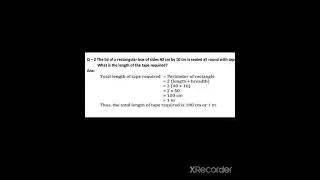 Mathematics- Std-VI- Ch-10-Mensuration- Ex-10.1- Word problems
