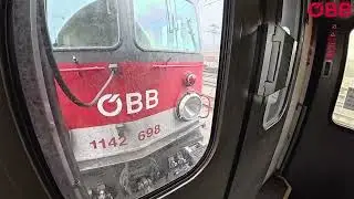 Mitfahrt im D1100 Graz Hbf-Linz Hbf ÖBB 1142 698-0 Glubschi / am 16.01.2026