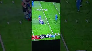 The winning interception  by        Derrick Barnes #Detroit Lions