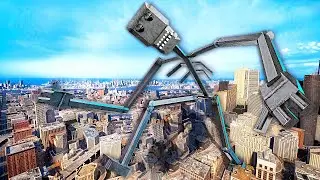 Endoskeleton Dancing - City | 4K | ( Endoskeleton Dance meme )