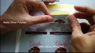 Matte Silver Polyster Sticker