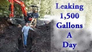 Trenching With Mini Excavator In Washington For Mountain Cabin Water Main Repair.