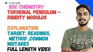 Physics Experiment #2: Torsional Pendulum Rigidity Modulus : Bsc Chemistry 1st Sem