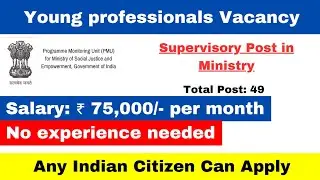 New Govt Job in Ministry of Social Justice and Empowerment; Job notice, eligibility, apply link