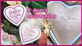 【I heart revolution highlighters】Blushing Hearts Goddess of Love Highlighter swatches_by Bambi 2020