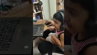 Aarohi working in office #twinsisters #office #kidsatwork #kidsworking #bossbaby