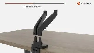PUTORSEN Dual Monitor Arm for 13&ndash;35&rdquo; Flat and Curved Screens PTMA 012