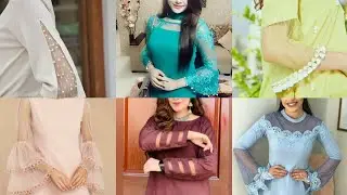 Latest Sleeves Design | Net Fabric Sleeves Design | #baju #sleeves #net