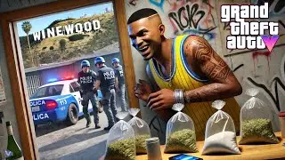 CJ APRE Una Super PIAZZA di SPACCIO e la POLIZIA IMPAZZISCE - GTA 5 CJ MOD VITA DA GANGSTER