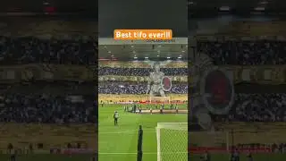 The BEST TIFO EVER!!! Rangers vs Roma Europa League. Gladiator tune playing during. Epic! #rangers